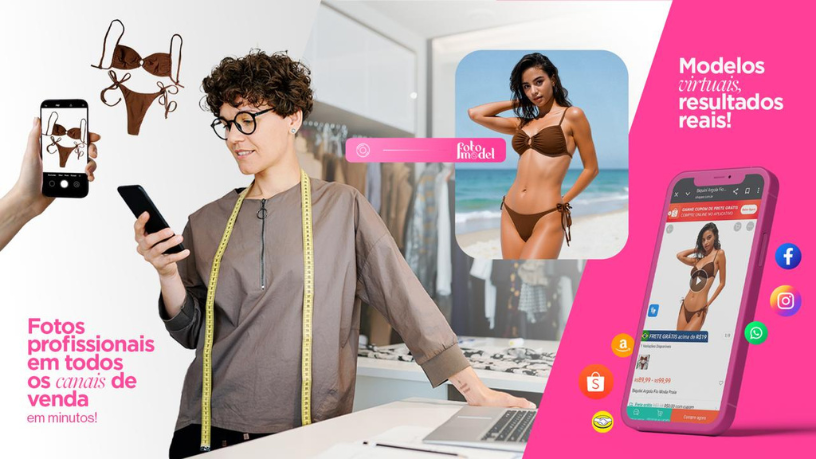 Representatividade real: a FotoModel oferece modelos virtuais com traços regionais do Brasil.