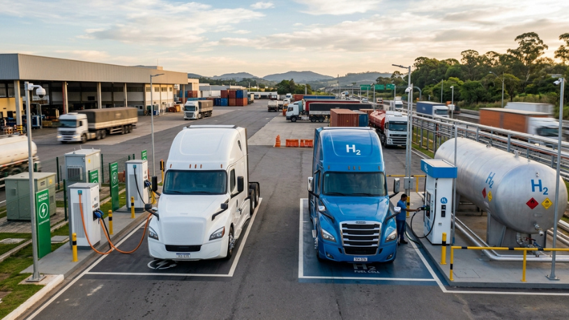 Caminhões elétricos e a hidrogênio avançam no Brasil: o que muda para o transporte de cargas