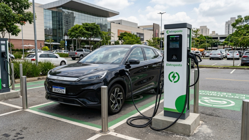 Carros elétricos avançam no Brasil: o que a explosão dos pontos de recarga muda para quem pretende comprar um
